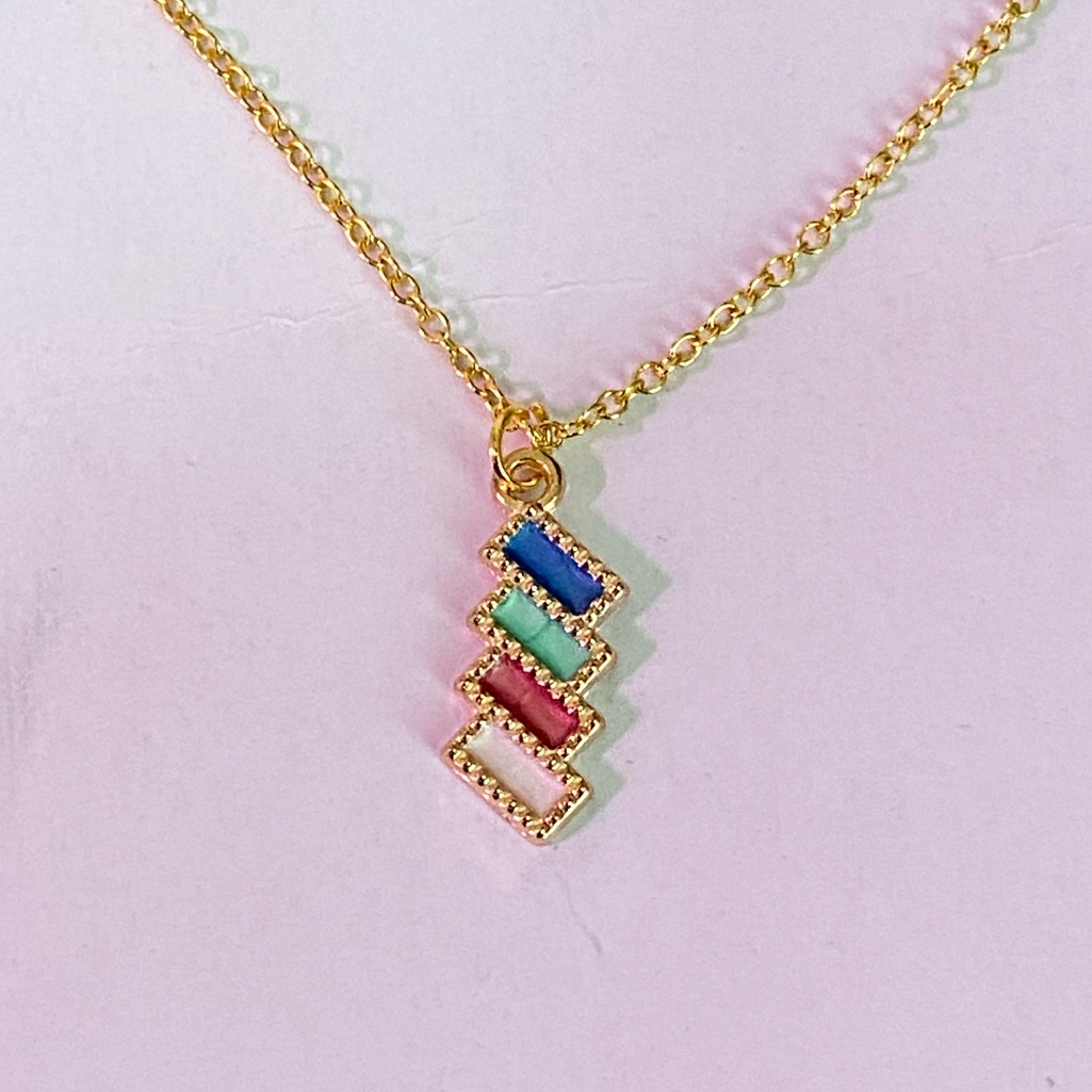 Geometric Style Gold Plated Necklace